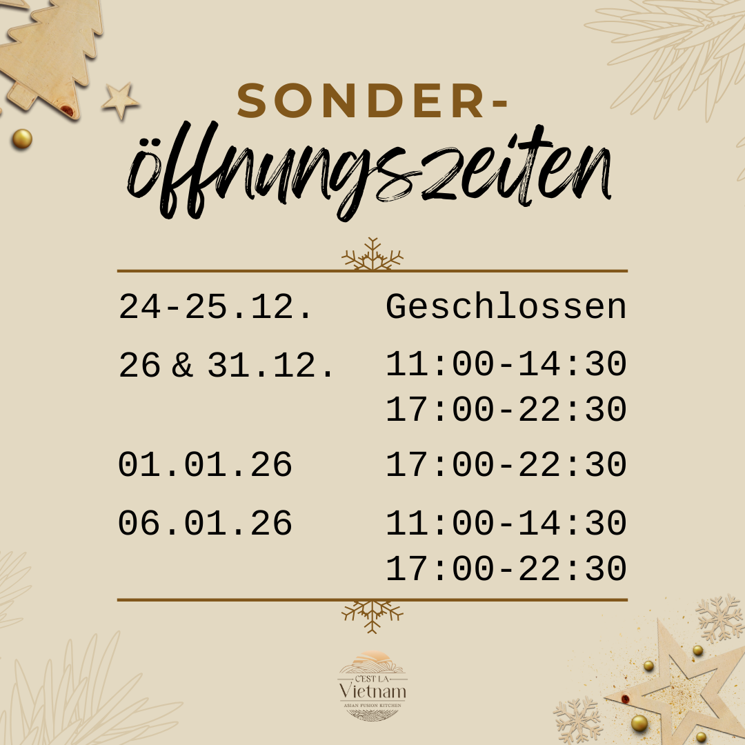 Öffnungszeiten Weihnachten